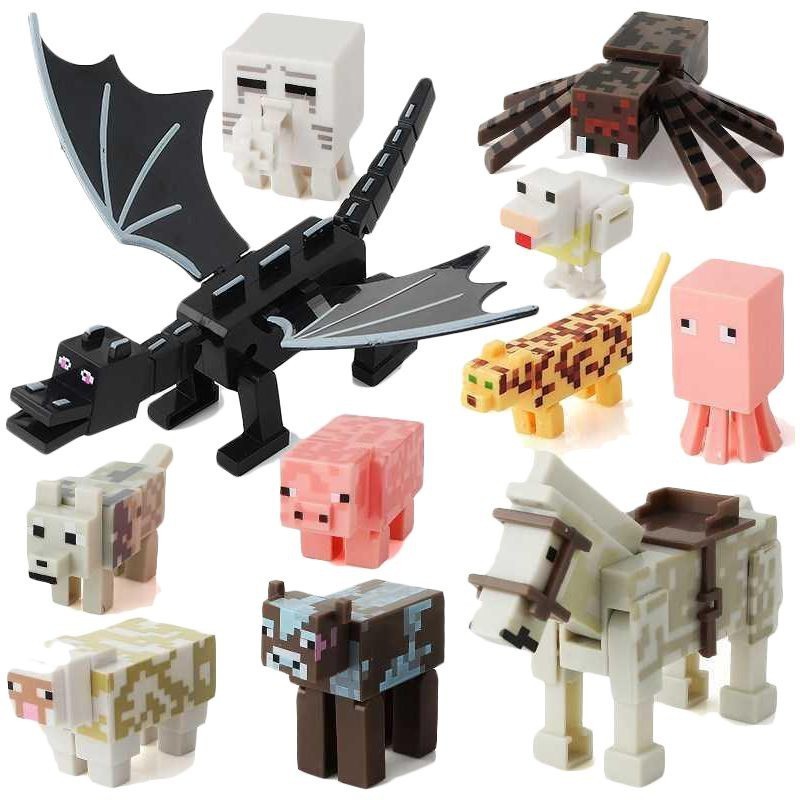 ฟิกเกอร์พลาสติก รูปมังกร Minecraft Puzzle MC ของเล่นสะสม สําหรับเด็กผู้ชาย และเด็กผู้หญิง