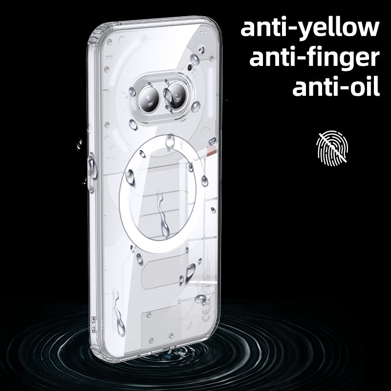 สําหรับ Nothing Phone 2A / 2A Plus Case ELVEV โปร่งใส Matte Hard PC กันกระแทก Semitransparent ฝาหลังดูด - รูปที่ 3