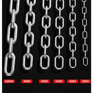 ตัดเป็นเมตร โซ่เหล็ก หนา3mm-6mm โซ่เหล็กชุบกัลวาไนซ์ กันสนิม โซ่คล้องประตู สายโซ่ โซ่คล้องกุญแจ โซ่ล็อคบ้าน โซ่ล่ามของ