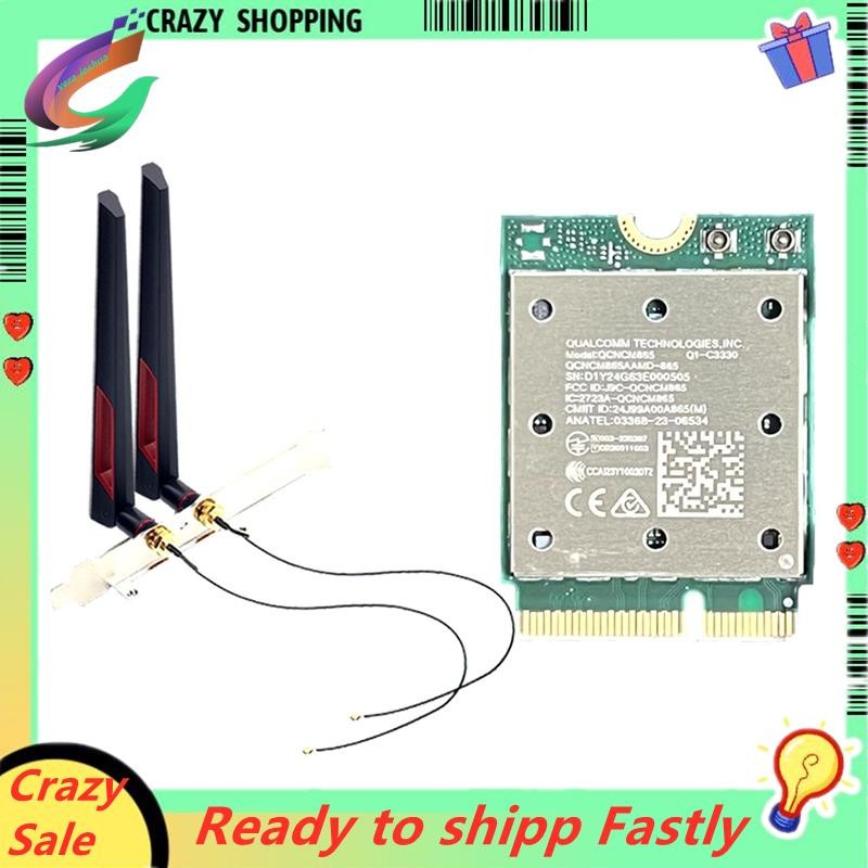 Tri Band WiFi7 QCNCM865 บลูทูธ 5.4 การ์ด WiFi ไร้สาย Tri Band 2.4G/5G/6Ghz เครือข่ายอะแดปเตอร์ไร้สาย