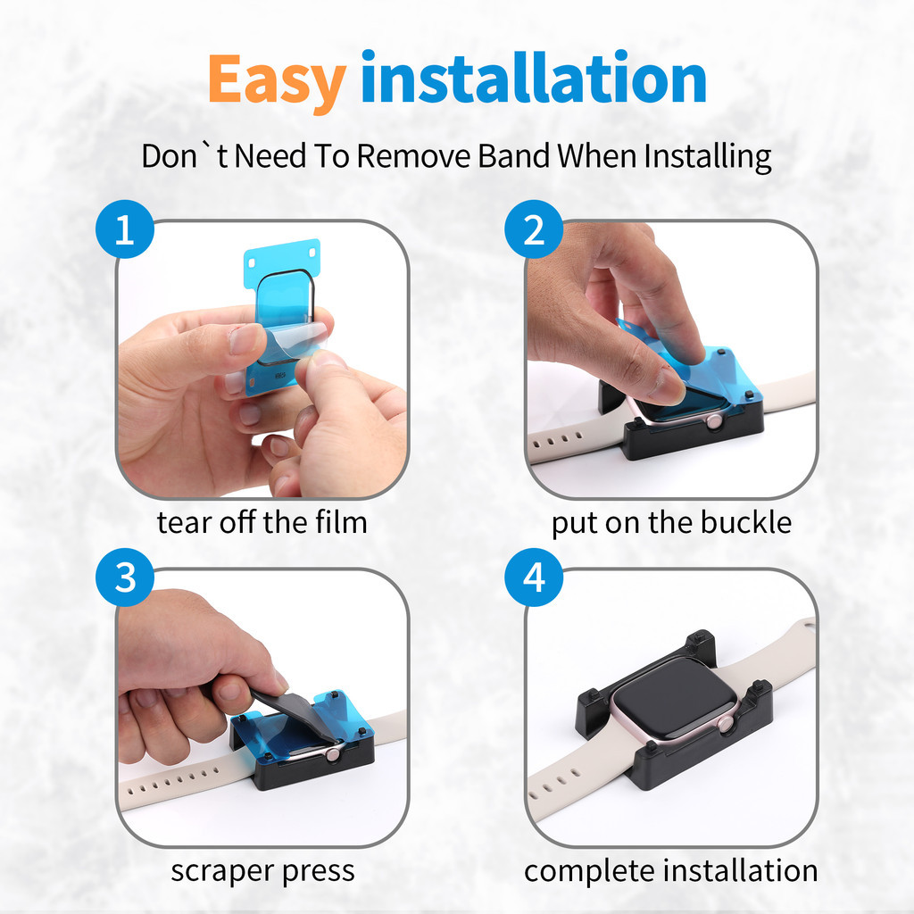 กระจกนิรภัย / ฟิล์มนุ่ม for Apple Watch Iwatch 11 10 9 8 7 6 5 49 46 45 44 42 41 40มม อุปกรณ์ฟิล์มป้องกันหน้าจอ - รูปที่ 5