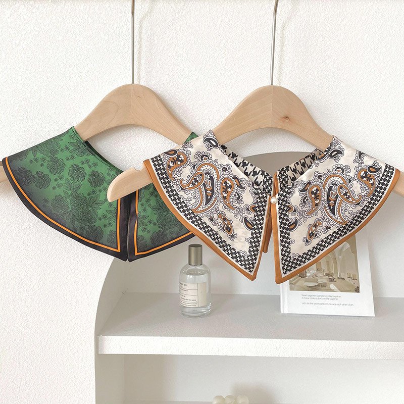 ❣️Oil painting shawl shirt with fake collar