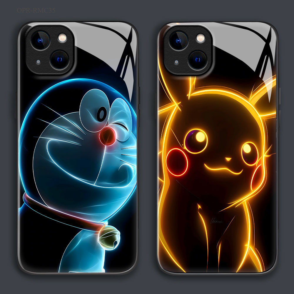 เคส For เคสแข็ง Realme 8 7 7i 6 6i 5 5S 5i C35 C17 C12 C2 C25 C25S Narzo 50 Pro 5G เคสเรียวมี เคสโทรศัพท์ Glass Case BLK