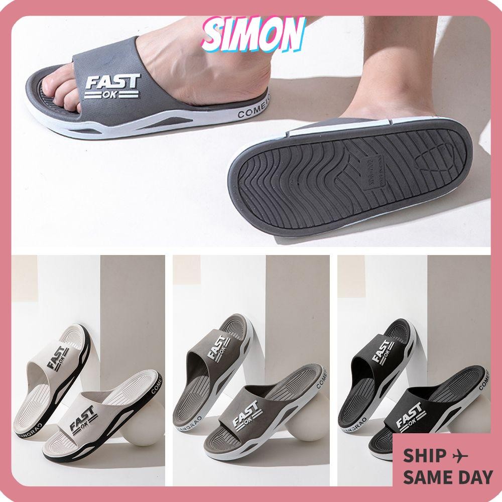 รองเท้าแตะผู้ชาย SIMON, รองเท้าแตะกันลื่นแบบนุ่ม, รองเท้าแตะ PVC Bathable Causal Beach Sandal