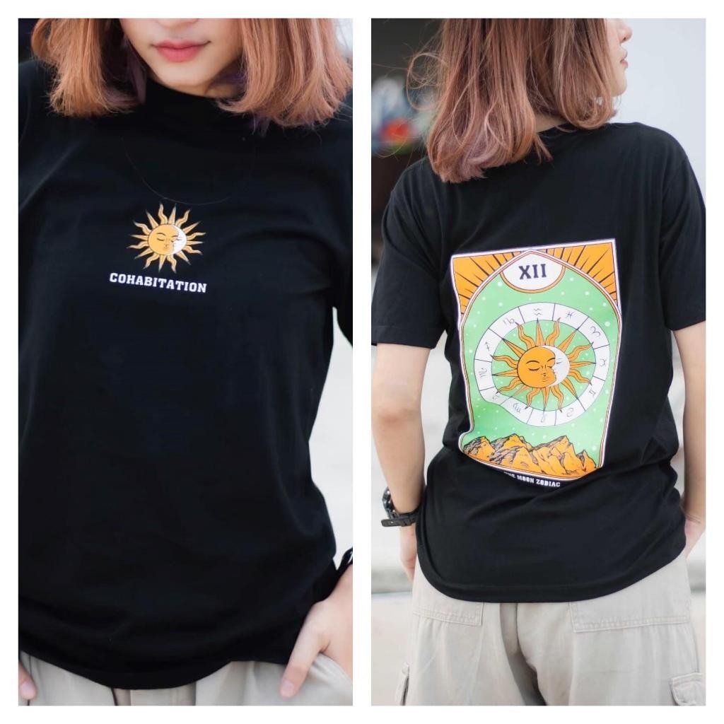 เสื้อยืดแขนสั้นคอกลม(พร้อมส่ง) เสื้อยืด SUN XII - ผ้า Cotton100%Cotton 100%  [S-5XL]