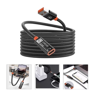 Homie0 สายชาร์จข้อมูล Sync USB A 3 0 ชายประเภท C หญิง 5Gbps สายเคเบิลข้อมูล USB to Type C สายแปลงสําหรับ 15 14 1