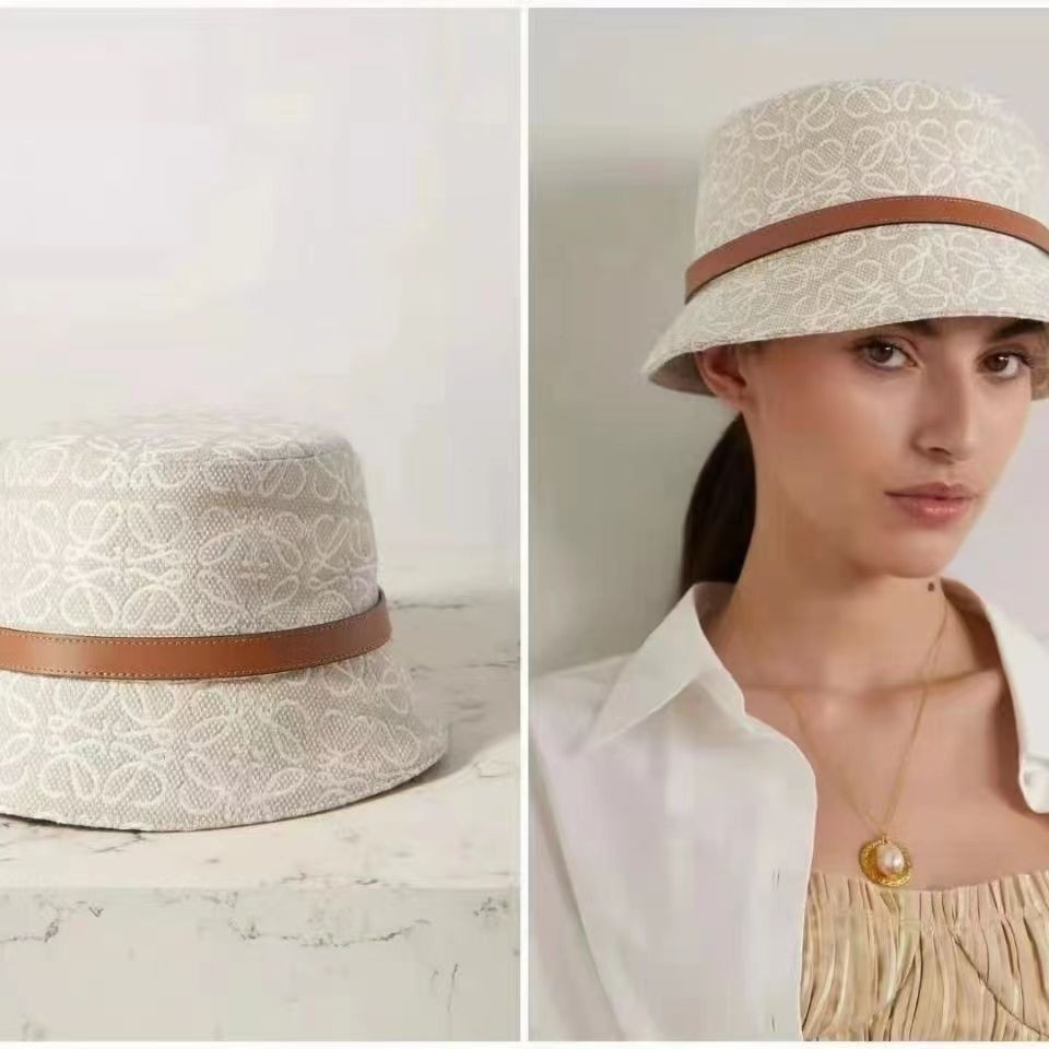 Loewe หมวกกันแดด ลาย Wang Yibo Star's Same Style คุณภาพสูง