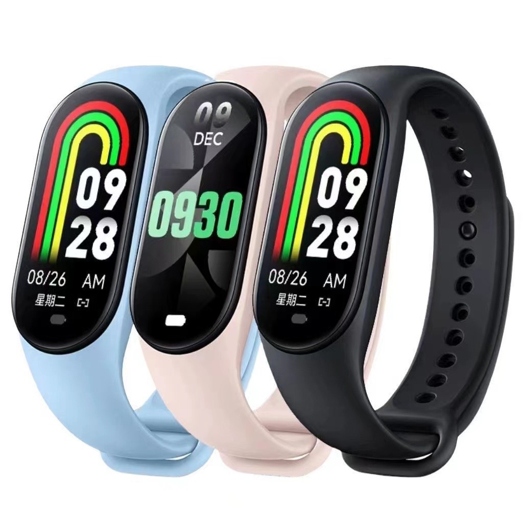 smart watch M8เครื่องนับก้าวสำหรับเล่นกีฬานาฬิกาM7แบบบลูทูธ ความดันโลหิต และออกซิเจนในเลือด