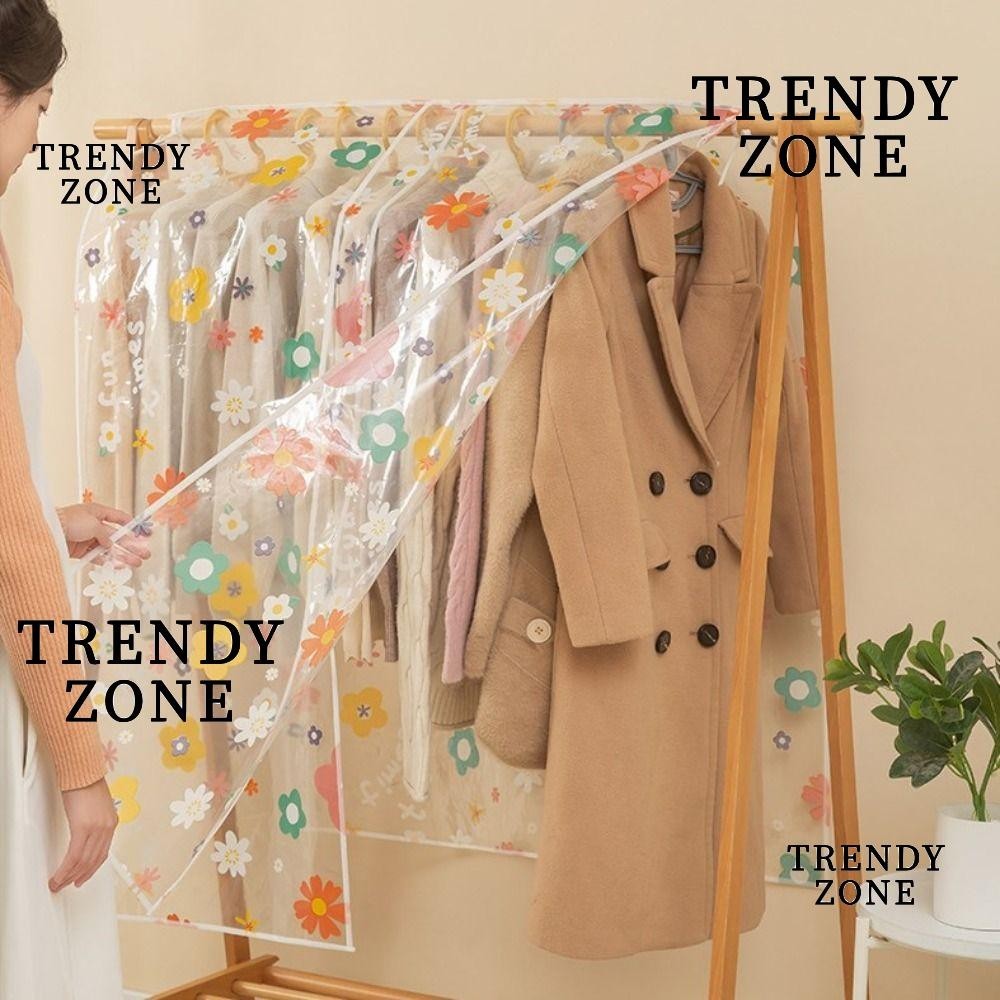 Trendyzone ผ้าคลุมเสื้อผ้า กันฝุ่น กันน้ํา ความจุขนาดใหญ่ คุณภาพสูง