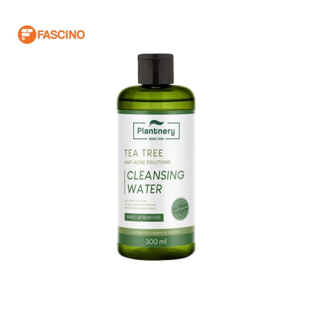 PLANTNERY Tea Tree Cleansing Water ผลิตภัณฑ์เช็ดทำความสะอาดเครื่องสำอาง (300ml.)