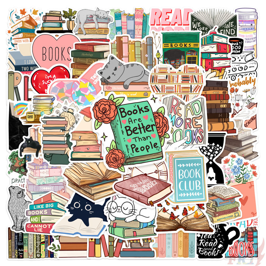 ❉ สติกเกอร์ ลายตลก Reading Series 01 สําหรับตกแต่ง ❉ สติกเกอร์แฟชั่น กันน้ํา DIY 50 ชิ้น/เซต