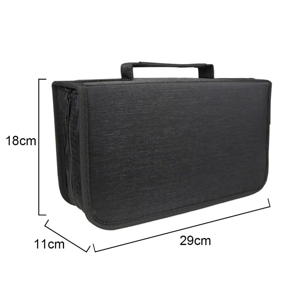 Fashionhubz CD Storage Bag, 128 Disc Binder Travel Disc Box, Car Mount Zipper Waterproof Booklet DVD Storage Bag Album ราคา ถูกที่สุด ดีลบีเคเค แกลเลอรีภาพที่ 2