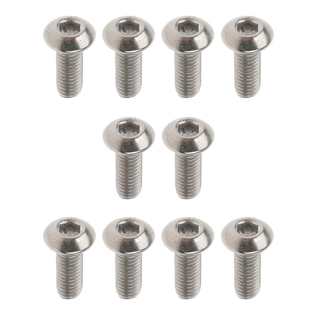 [Whgirld8] M3 สกรูไทเทเนียมขัดเงา Hex Allen ซ็อกเก็ต จํานวน 10 ชิ้น, M3 x 6, M3 x 8, M3 x 10 มม., M3 x 12 มม., M3 x 15 มม.