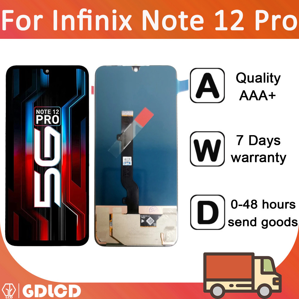 อะไหล่หน้าจอสัมผัส LCD พร้อมกรอบ สําหรับ Infinix Note 12 Pro 5G X671B