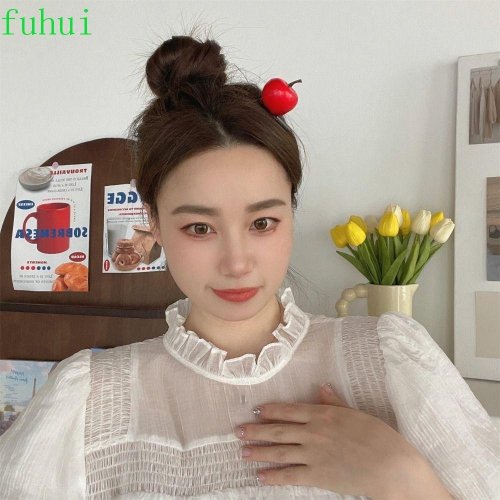 Fuhui ผู้หญิง ผลไม้ กิ๊บ น่ารัก ปากเป็ด คลิปเรซิ่น ที่คาดผม ผัก สําหรับผู้หญิง สไตล์เกาหลี ปิ่นปักผม