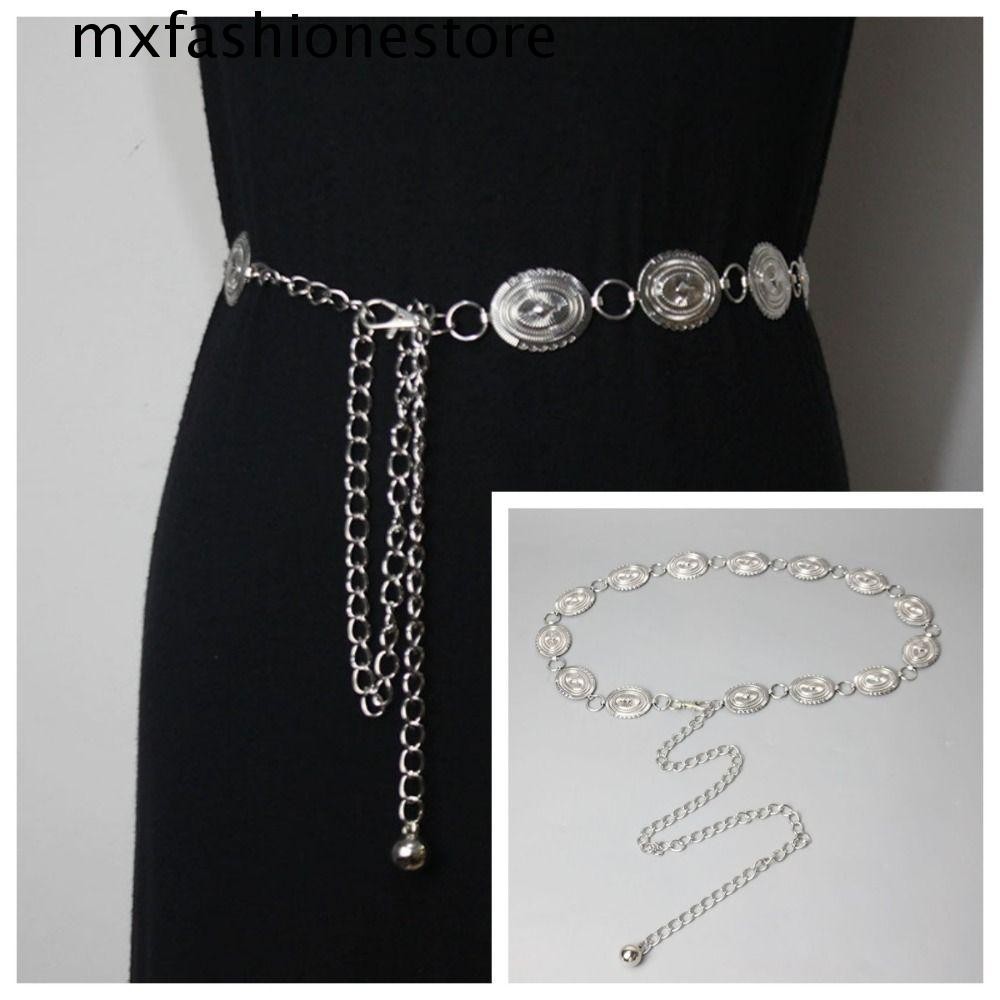 Mxfashione สายโซ่คาดเอว โลหะผสม สไตล์โบฮีเมียน อเมริกัน ยุโรป แฟชั่นสําหรับผู้หญิง