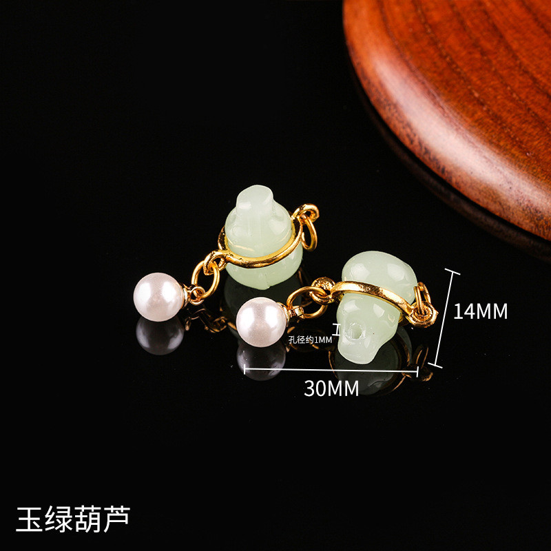 จี้ไข่มุก น้ําเต้าแก้ว อัลลอย สําหรับทําเครื่องประดับ สร้อยคอ สร้อยข้อมือ DIY