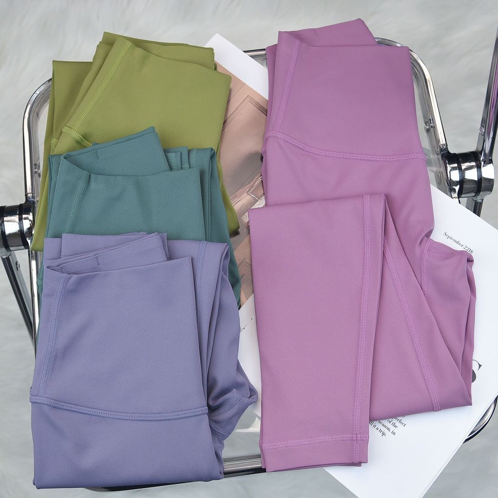 【YOGATRUTH】กางเกงกีฬา กางเกงโยคะ เอวสูง สีนู้ด ยกสะโพก เก้าจุด สําหรับออกกําลังกาย
