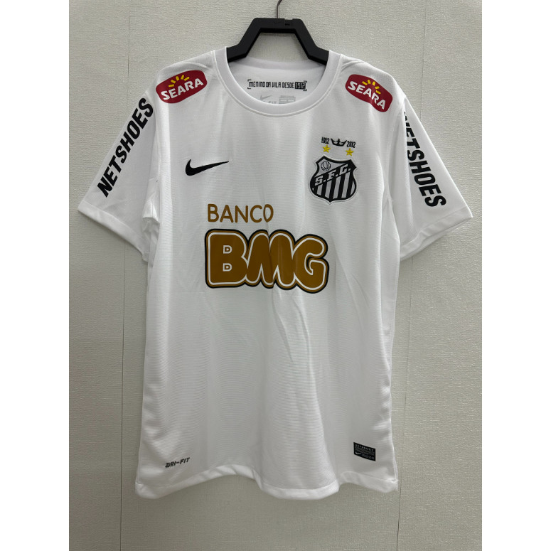 เสื้อกีฬาแขนสั้น ลายทีมชาติฟุตบอล Santos 12-13 คุณภาพสูง สไตล์เรโทร ไซซ์ S-XXL