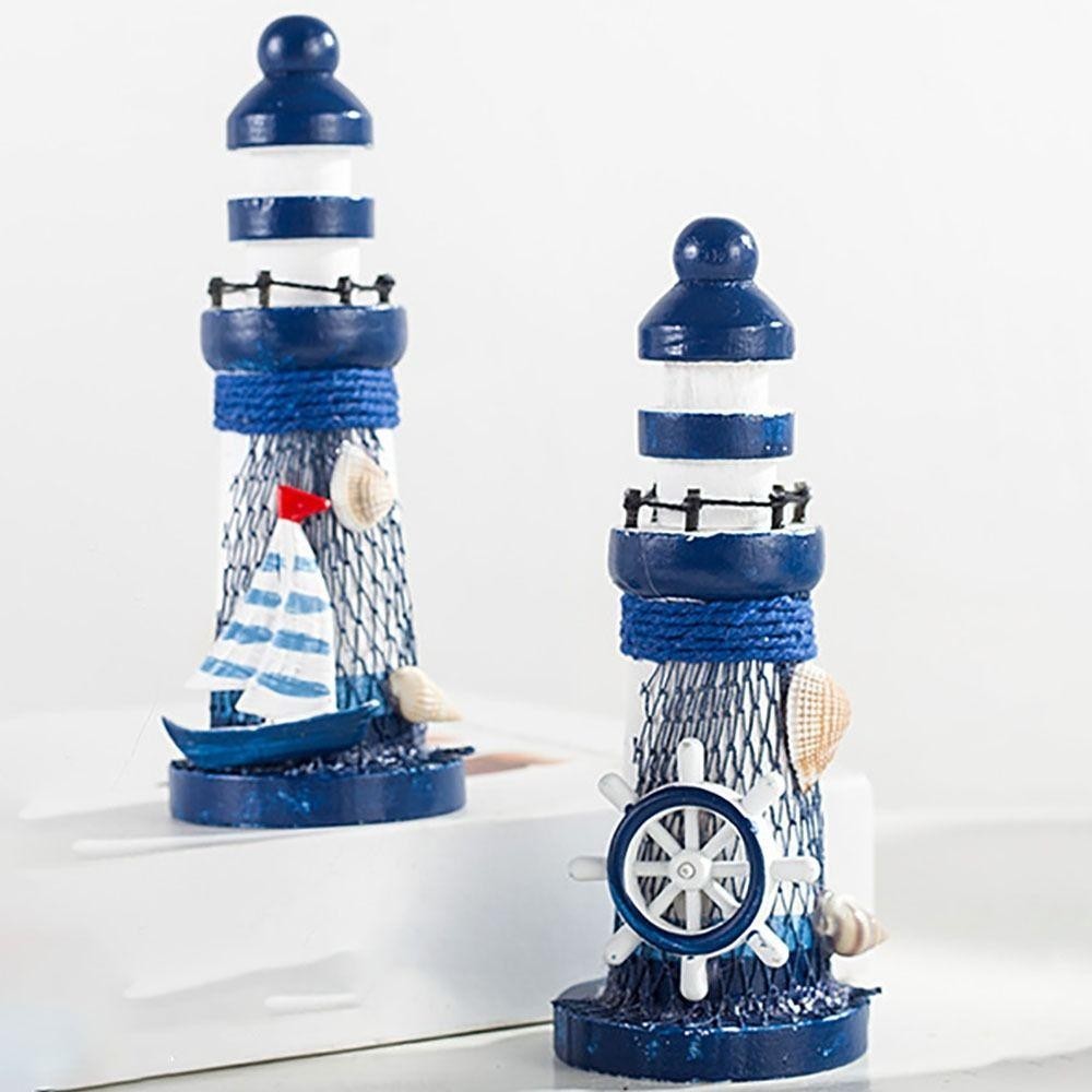 Aiping ประภาคารเครื ่ องประดับ , Marine Decor Craft Watchtower รุ ่ น , คุณภาพสูงเมดิเตอร ์ เรเนียนสไตล ์ ไม ้ ประภาคารหัตถกรรม - รูปที่ 3