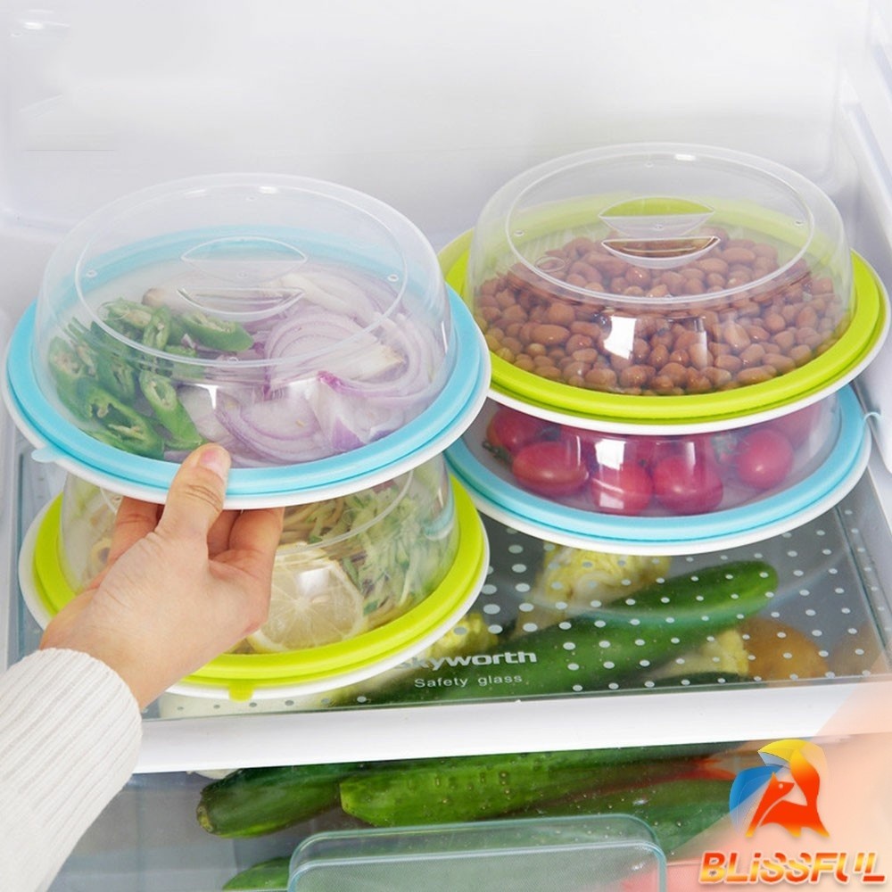 B.F ฝาครอบอาหาร ฝาปิดอาหาร ฝาครอบสุญญากาศ วางซ้อนกันได้ กันฝุ่นแมลงวัน Fresh-keeping cover
