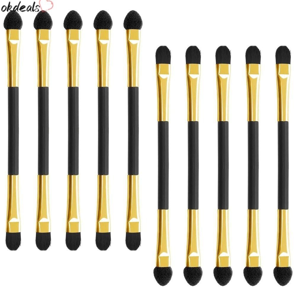 Okdeals 10 ชิ้น ฟองน้ํา สติ๊ก แฟชั่น ความงาม ลิป คิ้ว สองหัว