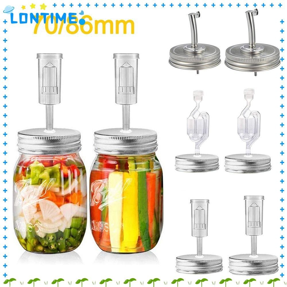 Lontime ฝาปิดขวดโหลน้ํามัน ปากกว้าง ทนทาน สําหรับขวดโหล 70 มม. 86 มม. พร้อม Airlock Olive ค็อกเทล สลัด