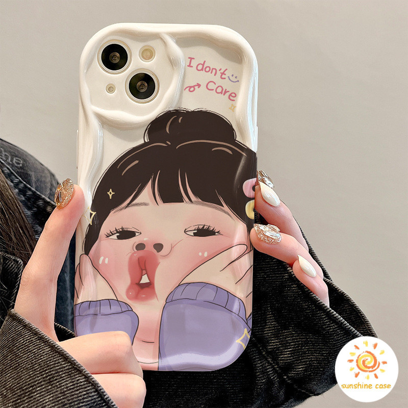 【ส่งจากไทย】จัดส่งภายใน 3 วัน เคสไอโฟน11 เคส For iPhone 11 12 13 14 15 Pro Max 7 8 Plus SE Case สาวดูเดิล เคส