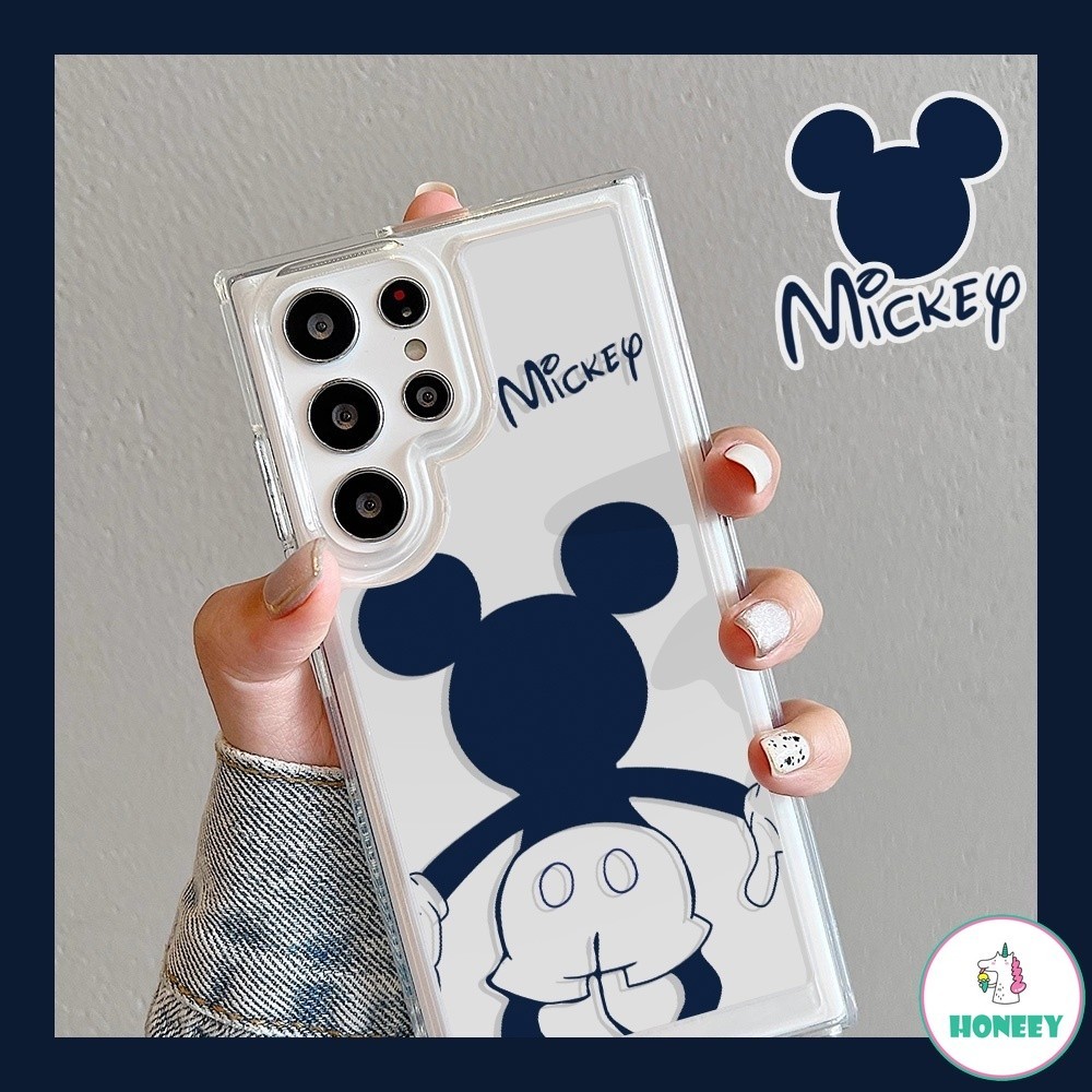 เคสโทรศัพท์มือถือ TPU ใส กันกระแทก ลายการ์ตูนดิสนีย์ มิกกี้เมาส์ สําหรับ Galaxy S23 Ultra S21 FE S22 S23 Plus S24 Ultra A50 A50s A30s A32 A04 A12 M12 S24 A53 A54 5G