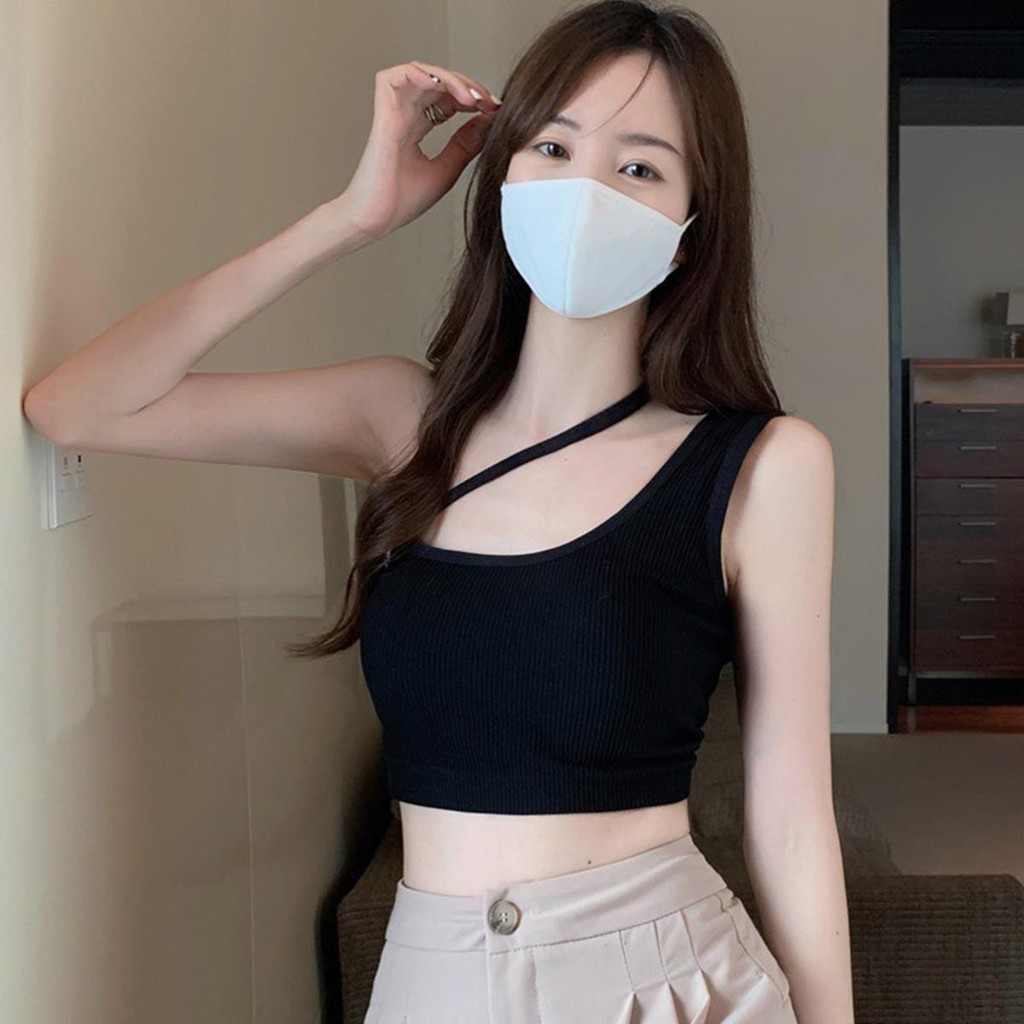 Konw X9930 เสื้อรัดรูป โชว์ไหล่ แซ่บมาก สายไขว้ ออกแบบดี สาวสวย เสื้อผ้าแฟชั่น ผู้หญิง สาวอวบ