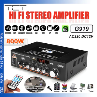 12V DC 220V เครื่องขยายเสียงมินิบลูทู Bluetooth-ใช้งานร่วมกับสเตอริโอ Mini Amplificador เครื่องขยายเสียง FM SD HIFI 2CH