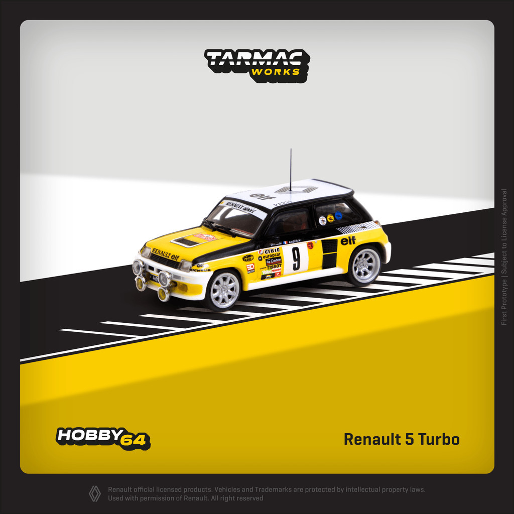 Tarmac Works 1/64 HOBBY64 Renault 5 Turbo Monte Carlo Rally 1981 Winner T64-TL060-81MCR09