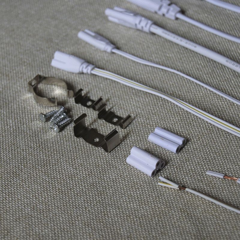 T4/T5/T8 LED Bracket การเชื่อมต่อสายเคเบิลปลั๊กสายไฟข้อต่อโคมไฟ - รูปที่ 2