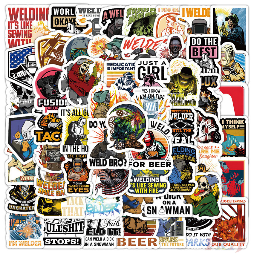 100Pcs/Set ❉ KUSO Funny Welder Mini Stickers ❉ DIY Fashion Waterproof Doodle Decals Stickers