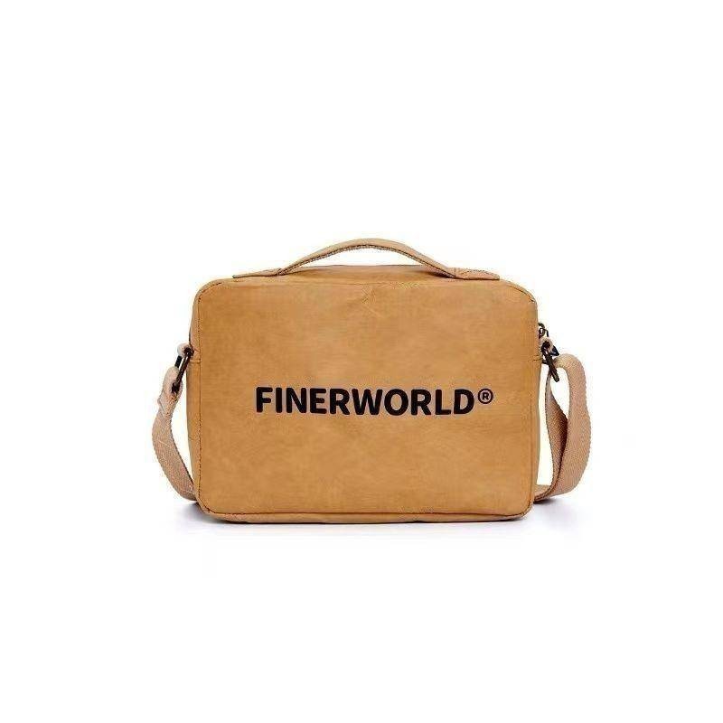 Finebworld กระเป๋าเป้สะพายหลัง กระเป๋านักเรียน กระดาษคราฟท์ ล้างทําความสะอาดได้ สไตล์เกาหลี ญี่ปุ่น แนวสตรีท สําหรับคู่รัก