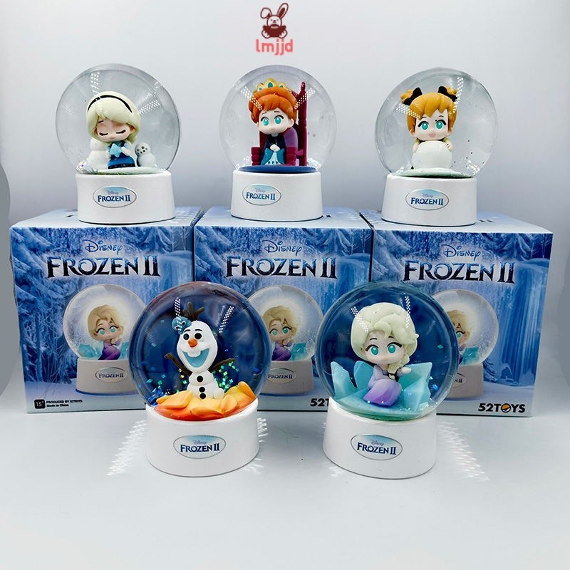 ของแท้ กล่องสุ่ม ตุ๊กตาดิสนีย์ Frozen Crystal Ball Series แฟชั่น สําหรับตกแต่ง