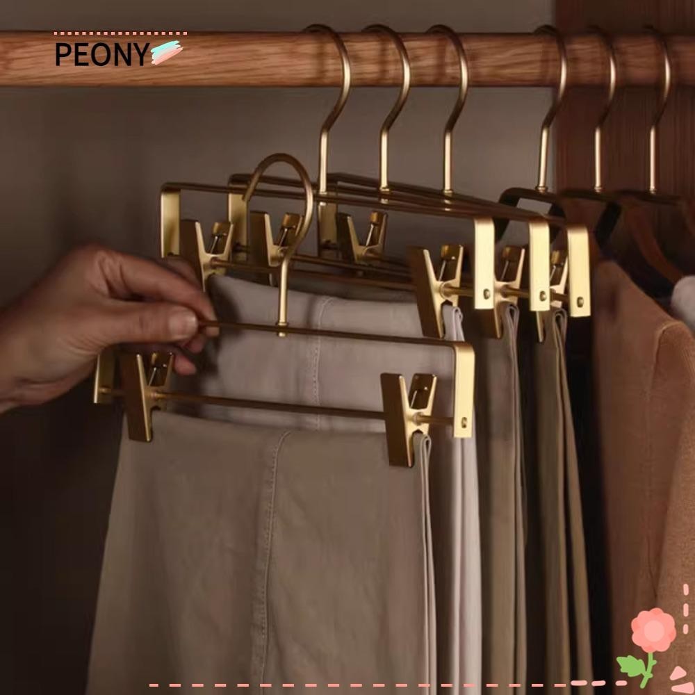 Peonypavilion ไม้แขวนเสื้อ อะลูมิเนียมอัลลอย กันลื่น สีทอง สีเงิน คุณภาพ สําหรับตากผ้า
