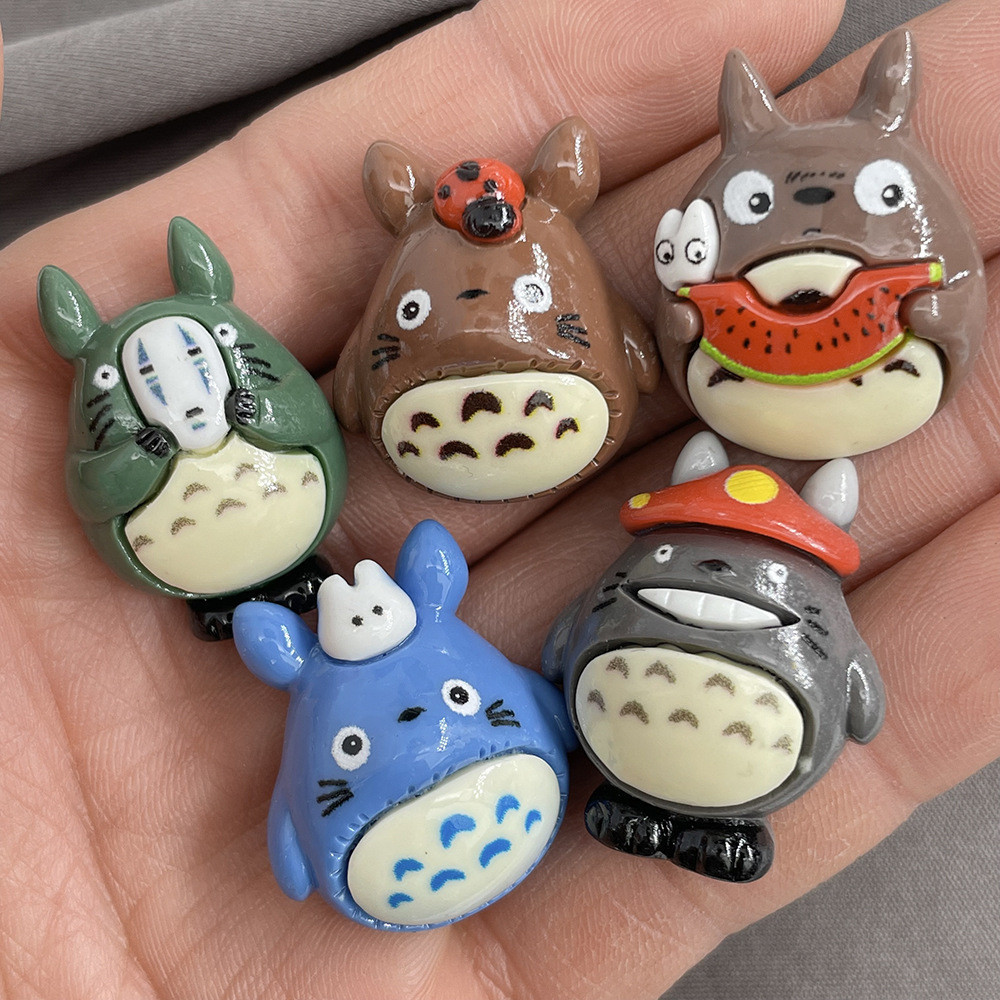 10 ชิ้น / แพ็ค ตุ๊กตาโตโตโร่ น่ารัก การ์ตูนเรซิ่น ด้านหลังแบน สําหรับ DIY เคสโทรศัพท์ ครีมกาว แฮนด์เมด กิ๊บติดผม อุปกรณ์ทํา