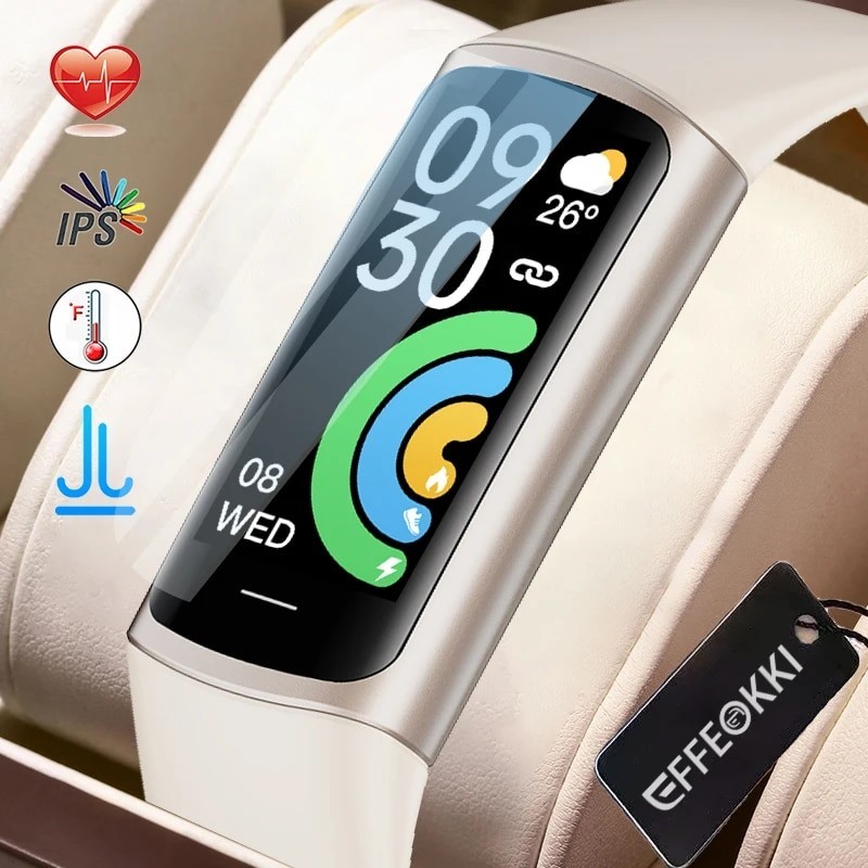 Effeokki นาฬิกาข้อมือสมาร์ทวอทช์ กันน้ํา ติดตามการออกกําลังกาย สําหรับผู้ชาย ผู้หญิง 2024 Xiaomi Huawei