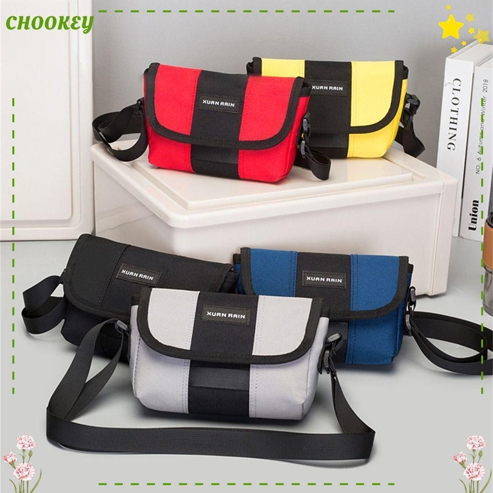 Chookey กระเป๋าสะพายไหล่ไนลอนกันน้ำ เรียบง่าย ใส่โทรศัพท์มือถือได้ เหมาะสำหรับพกพาและเล่นกีฬากลางแจ้ง