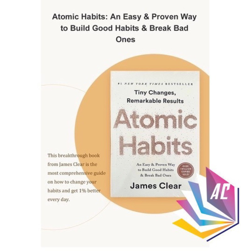 นิสัยอะตอม โดย James Clear An Easy & Proven Way Self-management หนังสืออ่านหนังสือสําหรับผู้ใหญ่การพัฒนาตัวเอง ช่วยด้วยตนเอง