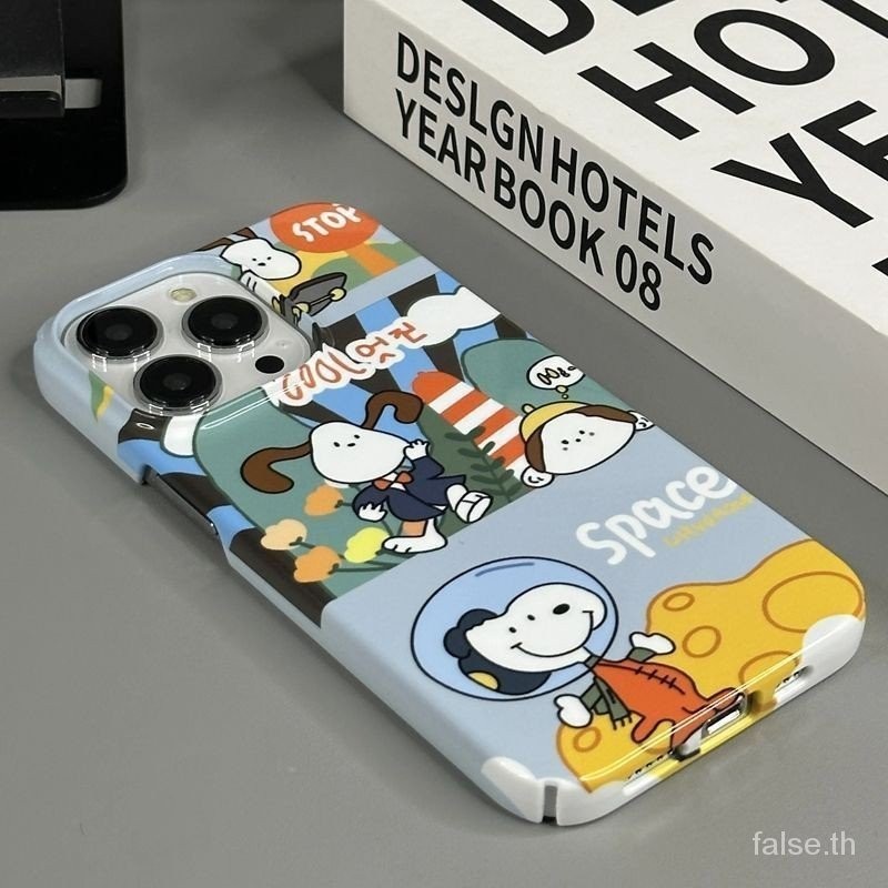 เคสโทรศัพท์มือถือแบบแข็ง ลายการ์ตูนสนูปปี้เวิลด์ สําหรับ iPhone 11 12 13 pro max 14promax 15promax 14 15 plus xr x xsmax 11promax 7 8 plus