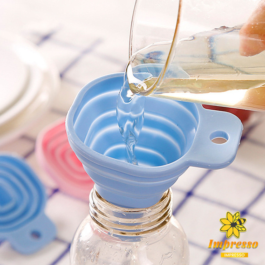 Impresso กรวยซิลิโคน พับเก็บประหยัดพื้นที่ พกพาสะดวก Silicone funnel