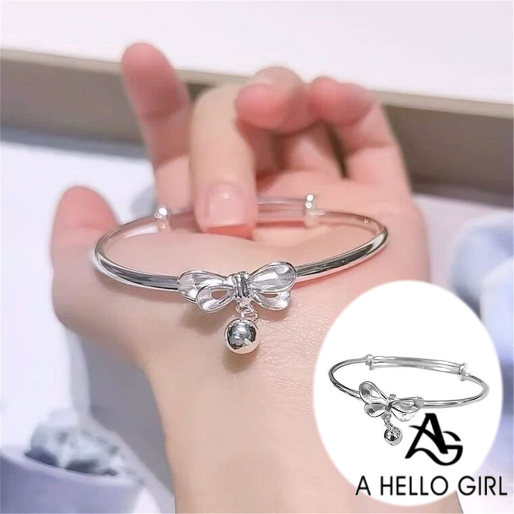 A HELLO GIRL สร้อยข้อมือ ประดับโบว์ อเนกประสงค์ สําหรับผู้หญิง