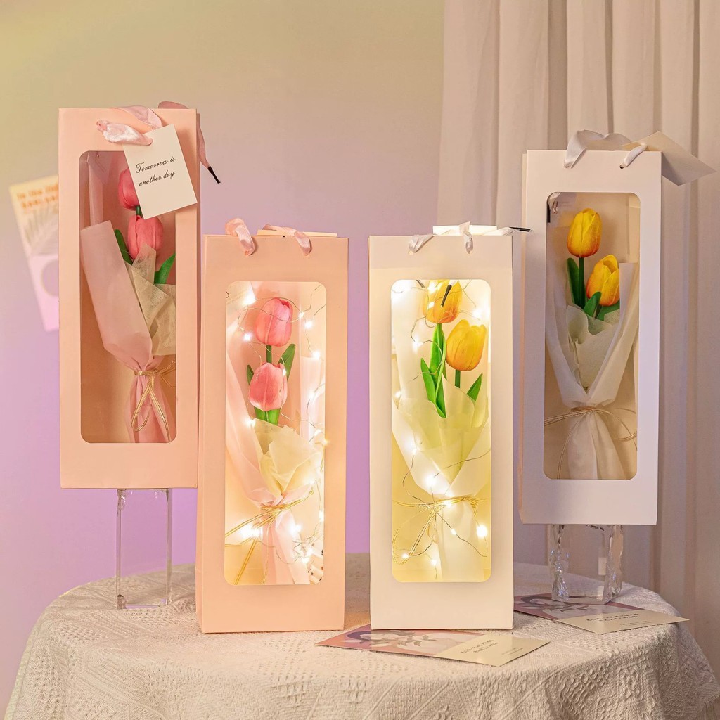 ชุดช่อดอกทิวลิป DIY สําหรับวันแม่ วันพ่อ ของขวัญรับปริญญา
