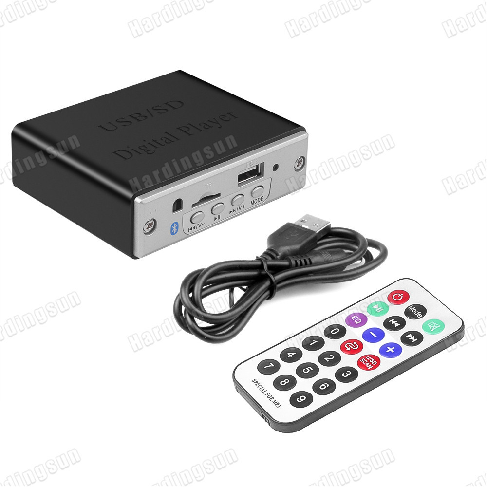 โมดูลถอดรหัสเสียงไร้สาย บลูทูธ 5.0 MP3 DC 12V รองรับวิทยุ USB TF AUX FM โทรได้ แฮนด์ฟรี รีโมตคอนโทรล