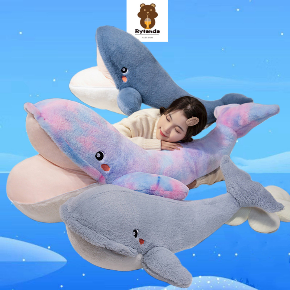 มีสินค้า หมอนตุ๊กตาปลาวาฬน่ารัก แบบนิ่ม ขนาดใหญ่ 120 ซม. เหมาะกับของขวัญวันเกิด สําหรับแฟนสาว