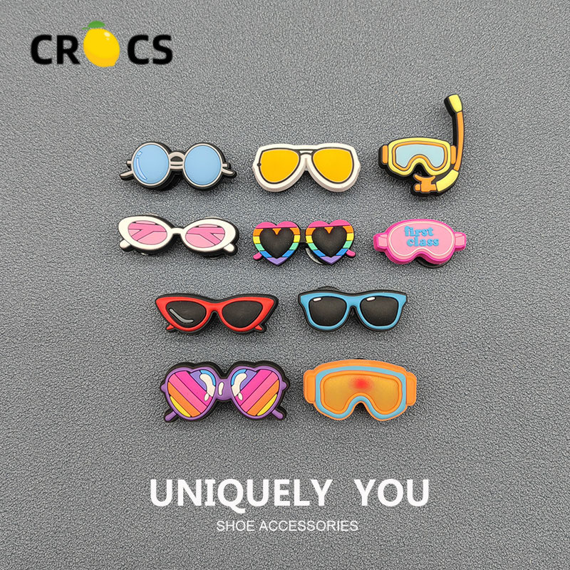 ใหม่ อุปกรณ์เสริม หัวเข็มขัด รูปรองเท้า Crocs ดอกไม้ แฟชั่น สําหรับแว่นตากันแดด DIY