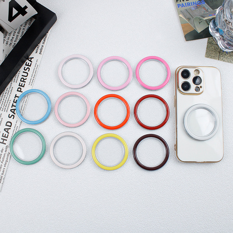 1pc คุณภาพสูงรอบฐานแม่เหล็กสติกเกอร์สําหรับ iPhone 16 15 14 13 12 11 Pro Max กรณีซ็อกเก็ตกระเป๋า Grip Bracket