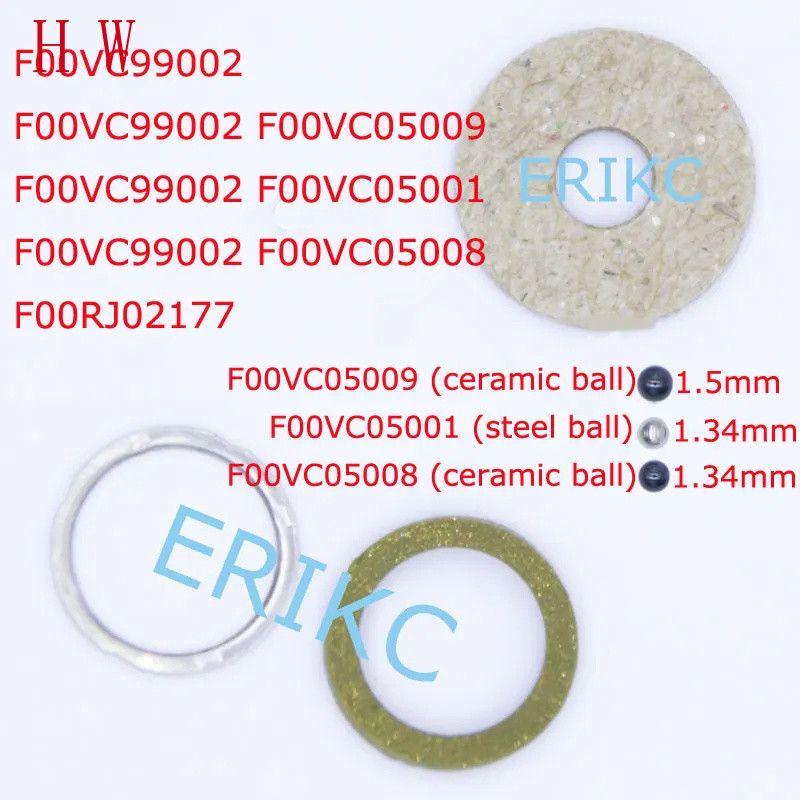 F00VC99002 F00VC05001 ดีเซลหัวฉีดน้ํามันเชื้อเพลิงวาล์วชุดซ่อม F 00V C99 002 F00VC05009 สําหรับ Bosc